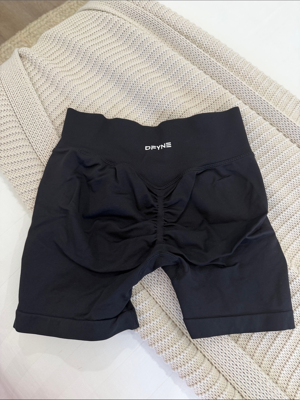 DFYNE Black High-Waist Sculpting Shorts